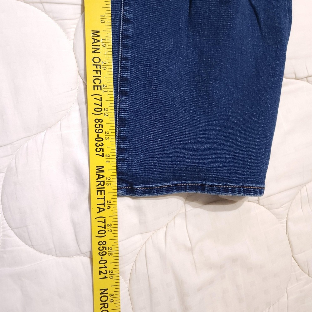 Express‎ Jeans Womens 10 Blue Mid Rise Ankle Bootcut Distressed Denim 30x26 - Picture 15 of 15
